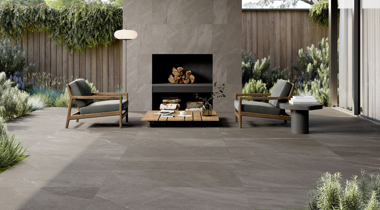 Angers Olive 600x1200mm Grip Floor Tile (1.44m2 per box)