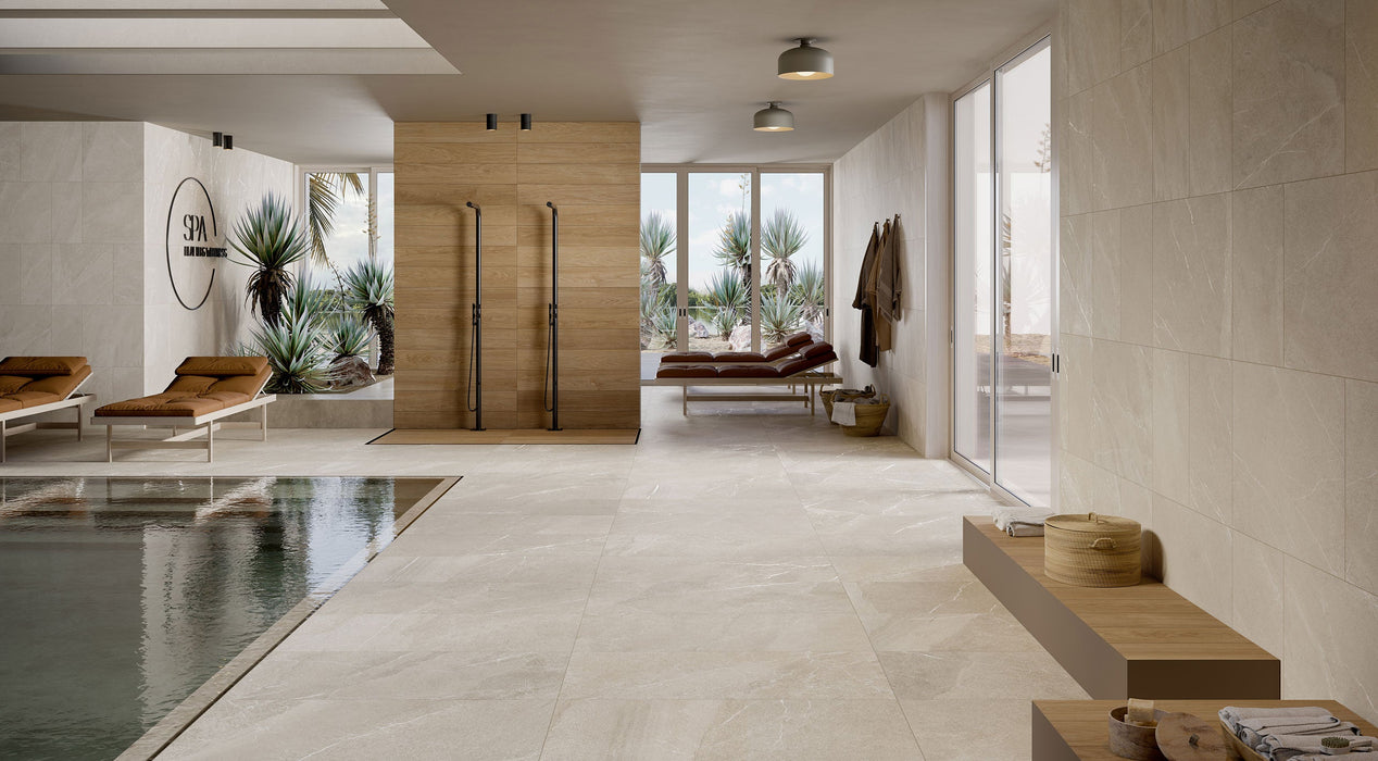 Angers Ivory 600x600mm Matte Floor/Wall Tile (1.08m2 per box)