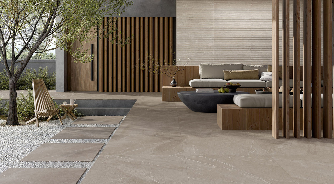 Angers Taupe 600x1200mm Matte Floor/Wall Tile (1.44m2 per box)