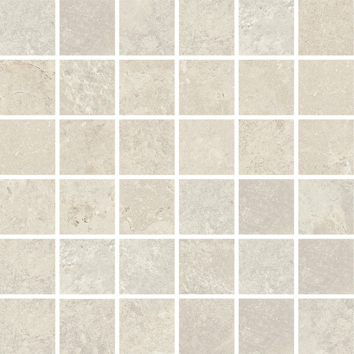 Chianca Ostuni Bianco 300x300mm Mosaic Tile (0.54m2 per box) 50x50mm chip