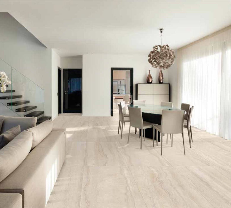 Memento Travertino Bianco 600x1200mm Matte Floor/Wall Tile (1.44m2 box)