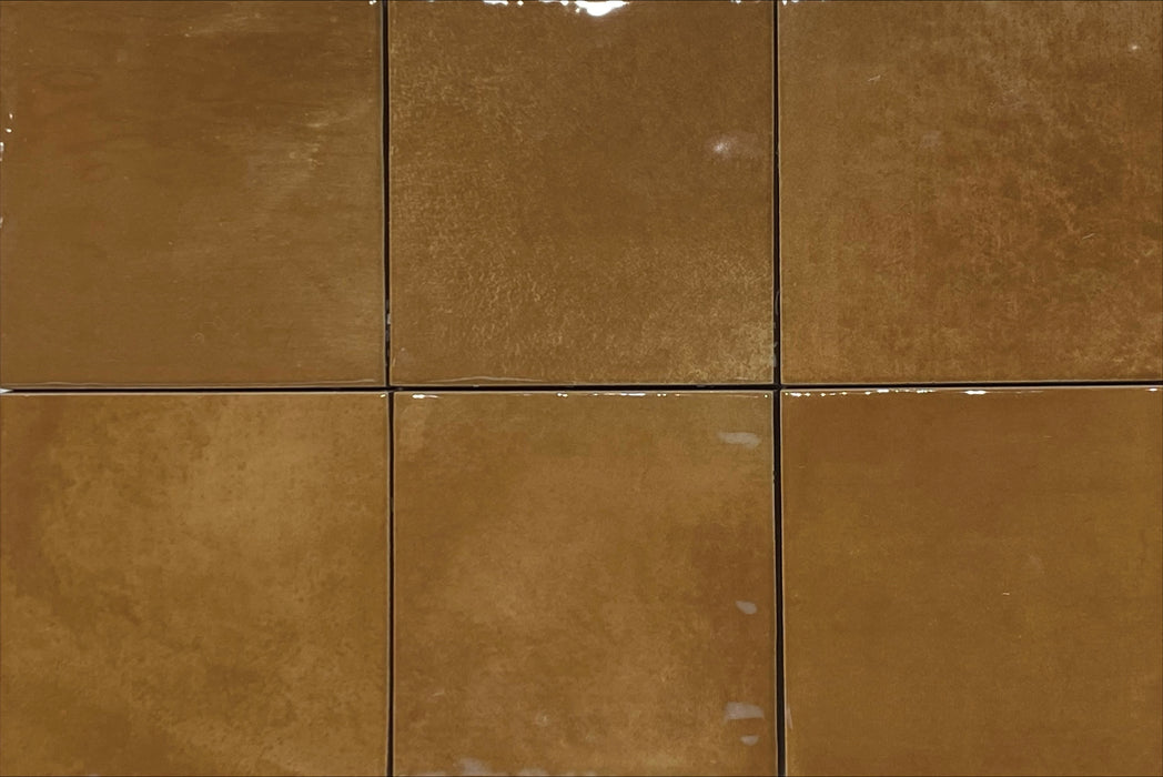 Clay Mustard 100x100mm Gloss Finish Wall Tile (0.68m2 box)