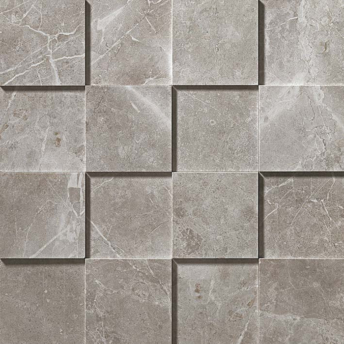 Marvel Pro Grey Fleury Mosaic 300x300mm 3D Finish Wall Tile (0.54m2 box)