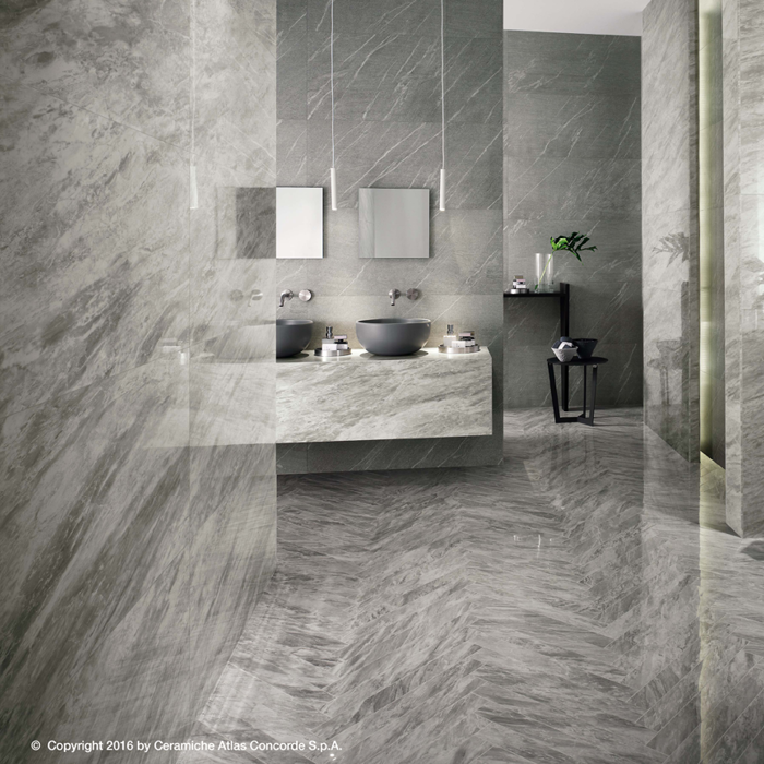 Marvel Stone Bardiglio Grey 600x600mm Polished Finish Floor Tile (1.08m2 box)