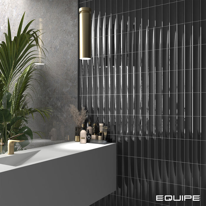 Vibe 'In' Almost Black Gloss 65x200mm Wall Tile (.42m2 box)